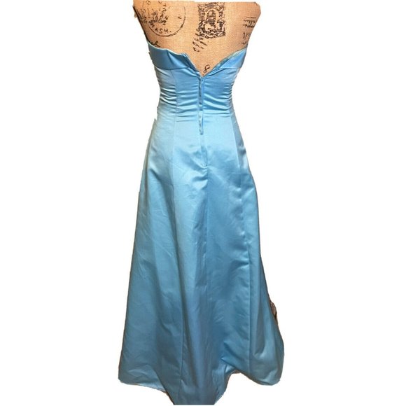 VinatagY2K 90's Urban Girls Teal Princess Prom dress 3/4 Breakfast At Tiffany's - Picture 4 of 12